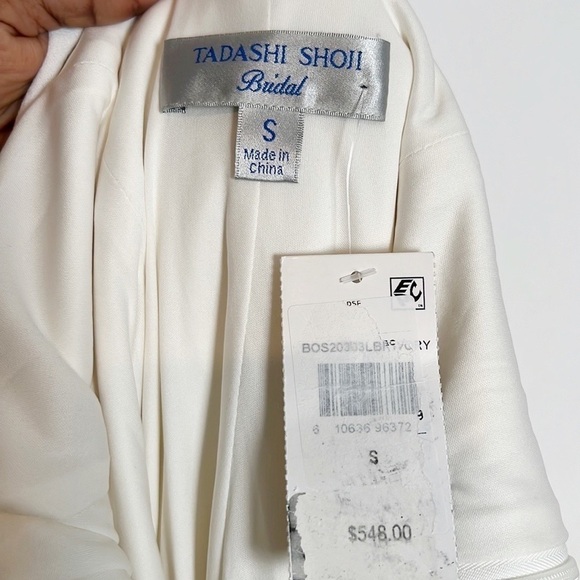 TADASHI SHOJI TUCKER DRAPED SLIP GOWN - Picture 7 of 10